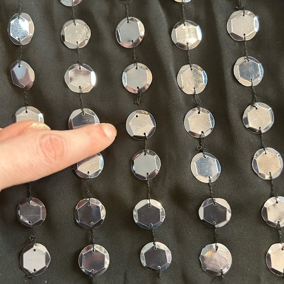 Oliphant Large Sequin V Neck Blouse - Picture 5 of 5